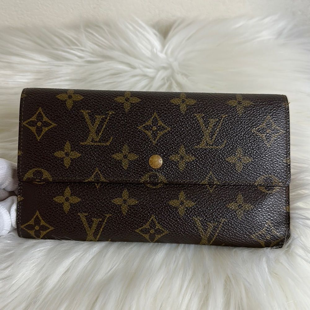 💯Authentic Louis Vuitton Monogram Trifold Long Wallet🍀 - Picture 1 of 14
